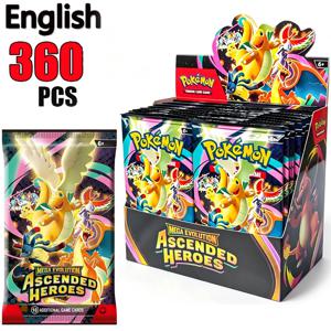 포켓몬 TCG 메가 에볼루션-피치 블랙 부스터 디스플레이 박스 카오스 라이징 어센디드 히어로즈 플레임즈 레어 트레이딩 카드 (수집용)