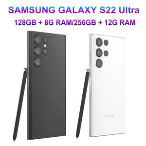 리퍼비시된 삼성 갤럭시 S22 울트라 5G G998U, 잠금 해제된 모바일폰, 6.8인치, 120Hz AMOLED 디스플레이, 108MP 고화질 카메라, 안드로이드 스마트폰