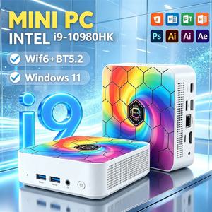 인텔 코어 i9 10980HK, N150 미니 PC, 윈도우 11, 16GB/32GB RAM, 1TB/2TB SSD, 게이밍 컴퓨터, Wi-Fi 6, 블루투스 5.2, 휴대용 데스크톱 미니 PC