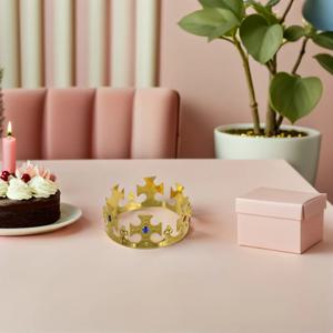 어린이용 파티 왕관 4개 세트, 화려한 색상의 티아라, 생일 파티 기념품, 코스프레 의상, 학교 행사용 모자