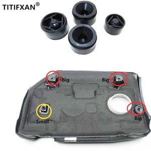4PCS 자동 엔진 커버 쿠션 고무 밴드 VW Touareg Tiguan Jetta Bora Golf 4 MK4 CC New Passat Skoda Fabia 2 용 부두 충격