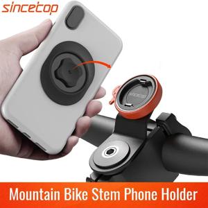 자전거 폰 홀더, 자전거 스템 폰 마운트-MTB/로드 바이크 사이클링 알루미늄 폰 핸들바 클램프, 퀵 락 릴리스/부착/탈부착