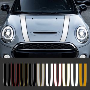 자동차 엔진 후드 보닛 스티커 줄무늬 데칼 장식 미니 쿠퍼 S JCW R55 R56 R60 R61 F54 F55 F56 F60 Countryman 액세서리