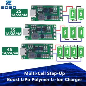 멀티 셀 2S 3S 4S Type-C ~ 8.4V 12.6V 16.8V 스텝 업 부스트 LiPo 폴리머 리튬 이온 충전기 7.4V 11.1V 14.8V 18650 리튬 배터리