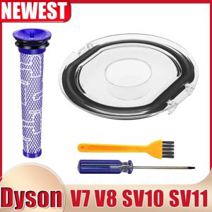 다이슨 V7 V8 진공 청소기 교체 먼지통 커버 씰링 링이 있는 먼지통 뚜껑