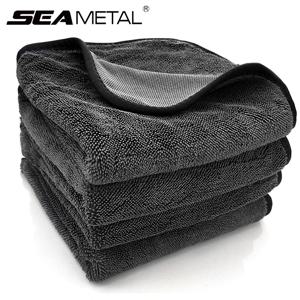 SEAMETAL 600GSM 프리미엄 타월 자동차 관리 워시 타월 초 흡수성 건조 천 디테일링 케어를위한 마이크로 화이버 자동차 청소 타월