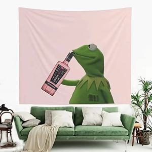 1pc 75x100cm 벽 교수형 핑크 태피스트리 귀여운 인형 개구리 태피스트리 보헤미안 태피스트리 거실 침실 기숙사 룸 장식