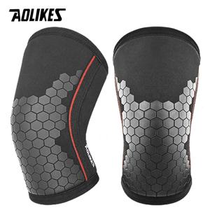 AOLIKES 역도 및 파워리프팅용 무릎 슬리브(7mm 쌍) 남성용 및 여성용 - 역도용 무릎 랩, 스쿼트