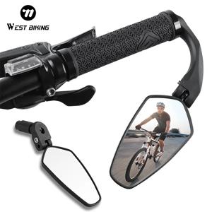 웨스트 바이킹 자전거 백미러 360 °   회전식 HD 자전거 바 엔드 리어 뷰 미러 (MTB 자전거용, 내경 17.4-22mm 핸들바)