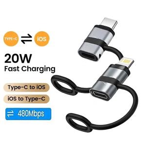 IOS 여성용 USB C 남성용 변환기 타입 C - 아이폰 어댑터 고속 충전 어댑터 (아이폰 15 14 13 Pro Max 아이패드 에어팟용)