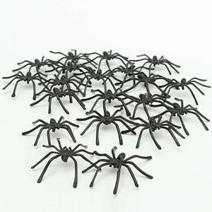 10Pcs 파티 DIY 장식 할로윈 빛나는 고무 가짜 거미 플라스틱 그림 장난 재미 있은 장난감 홈 할로윈 파티 장식 선물