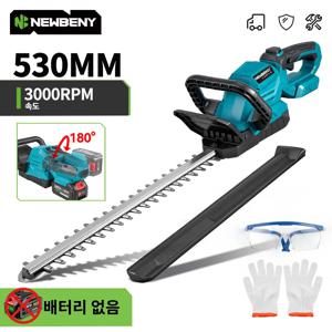 NEWBENY 530MM 3000RPM 전기 울타리 트리머 180 °   마키타 배터리용 각도 조절 잔디깎이/정원용 전지가위