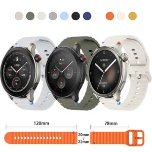 화웨이 GT3 4, Amazfit Balance/GTR 4 46mm/BIP 5 /GTR 3용 22mm 소프트 실리콘 스트랩, 액티브 42mm/Bip 5 Unity/GTR Mini용 20mm 밴드