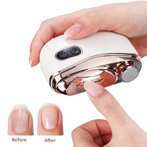 LED 조명이 있는 전동 손톱깎이, 아기와 성인용 자동 손톱 그라인더 트리머, USB 미니 매니큐어 도구, 네일 케어