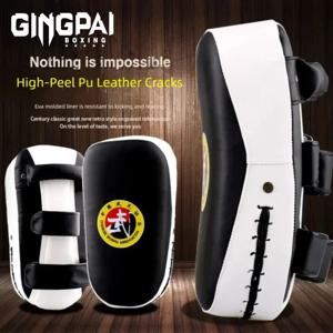 MMA 커브 패드 무에타이 TKD 펀칭 미트 PU 가죽 산다 태권도 킥복싱 복싱 손발 사각형 아크 타겟 1개
