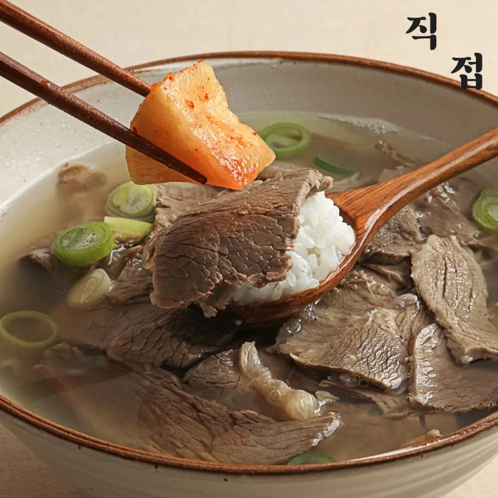 [직접] 100% 국내산 소고기 나주곰탕 600g x 2팩, 나주맛집 맑은곰탕