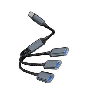 3 in 1 타입 C 허브 멀티 USB C 허브 확장 멀티 USB 허브 확장 데이터 전송 USB 남성-3 USB C 여성 OTG PC 샤오미용