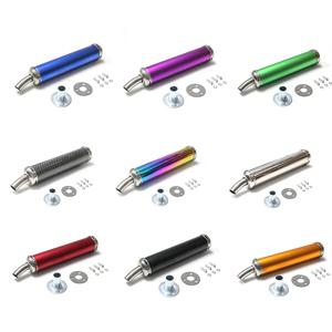 2스트로크 머플러 60x280mm 롱 일레븐 컬러 유니버셜 메탈 모터사이클 레이싱 배기 파이프 머플러 이스케이프 (50cc-240cc 용)