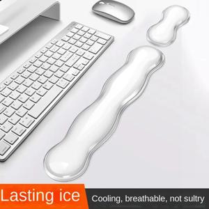 실리콘 키보드 마우스 손목 받침대 인체공학적 웨이브 핸드 패드 쿠션 게임용 사무실 PC 컴퓨터 노트북용 편안하고 부드러운 제품
