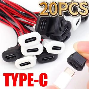 방수형 USB C 여성 커넥터, 타입 C 충전 잭 소켓, 2핀, 3A 충전 포트, 파워 케이블 연장용, 직결 크림프 마운트 디자인, 스마트폰, 태블릿 및 전자 기기, 산업 단말 장비에 적합한 고내구성 다기능 충전 솔루션