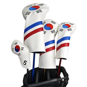 한국 애국 골프 헤드커버 세트 - 독특한 디자인의 아이언 드라이버 페어웨이 하이브리드 클럽 헤드커버