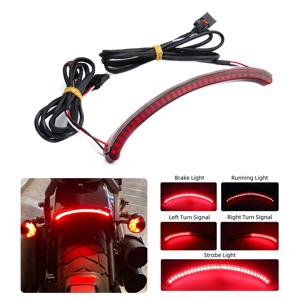 오토바이 LED 후면 펜더 테일 라이트 회전 신호 Harley Softail Fat Bob FXFBS 114 FXFB 107 2018-Up 용 브레이크 미등 실행