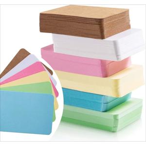 100개/박스 레트로 양면 무지 크라프트 종이 카드 - DIY 엽서 선물 인사말 초대장 카드