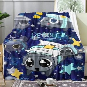 D-Dandys World Pebble F-Fleece Throw 소프트 플란넬 담요, 소파 홈 여행용 경량 통기성 여름 낮잠 담요