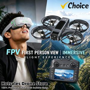 VR 대형 드론 4K HD 광각 카메라 WiFi FPV RC 헬리콥터, 전문 사진 촬영을 위한 대형 화면 접이식 쿼드콥터