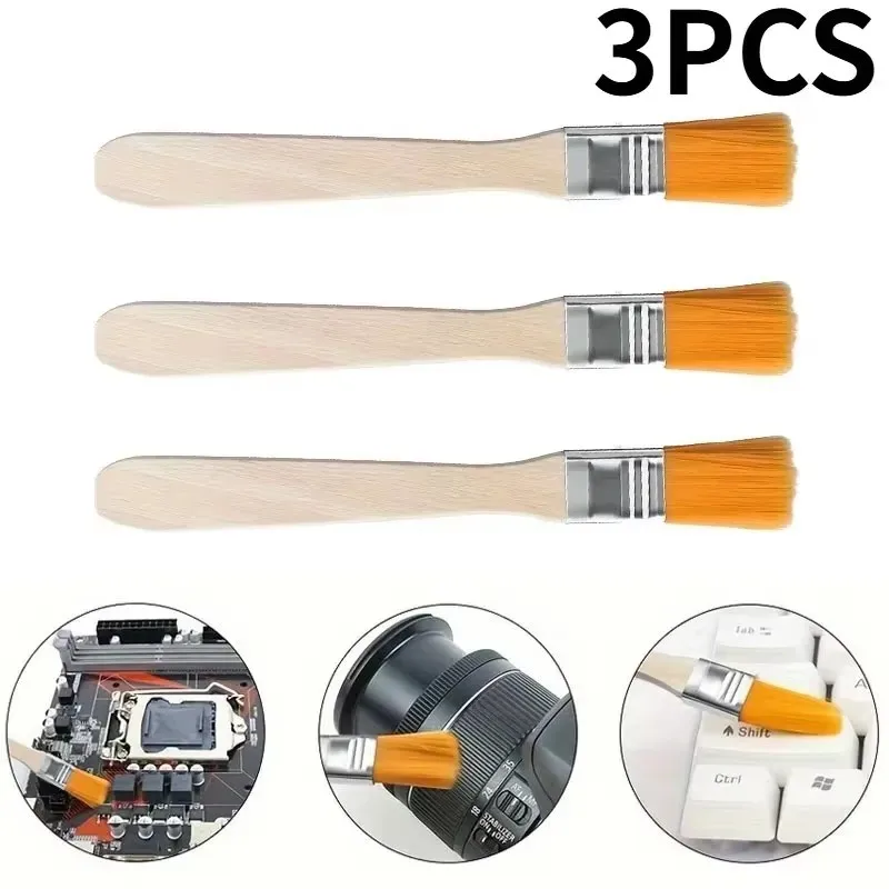 3pcs PC 노트북 카메라용 정전기 방지 먼지 제거 브러쉬 다기능 키보드 컴퓨터 청소 브러쉬 코너 갭 먼지 제거기