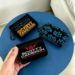브랜드 S-Scotty C-Cameron 패션 미니 교수형 옥스포드 천 동전 가방 카라비너가 포함된 내구성 있는 지퍼 키 카드 파우치
