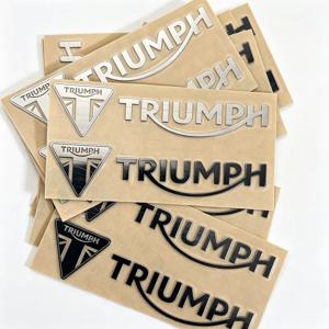 Triumph 스티커 용 오토바이 금속 수정 연료 탱크 스티커 TRIUMPH 3D 니켈 자동차 로고 바디 방수 장식
