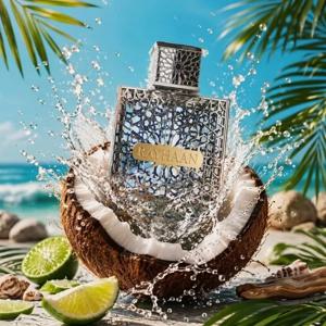 레이한 아쿠아티카 100ml 남성용 아라비안 향수, 오래 지속되는 고급스러운 향, 상쾌하고 달콤하며 부드러운 트로피컬 향, 우아한 저녁 향.