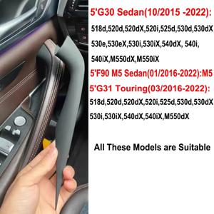 2pcs 4pcs G30 G31 F90 도어 핸들 풀 ABS 내부 트림 커버 BMW 5 시리즈 M5 2017-2021 51417438521