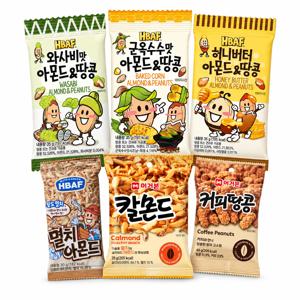 HBAF 바프 머거본 6종 허니버터 군옥수수 와사비 멸치아몬드 커피땅콩 칼몬드