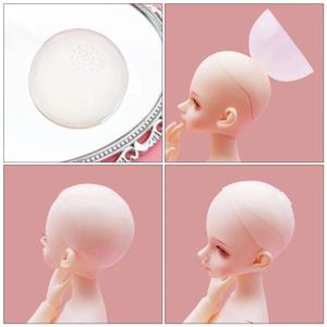 2개입 실리콘 헤어캡, 투명 헤드 보호 커버, 미끄럼 방지 기능이 있는 헤어 스타일링 액세서리