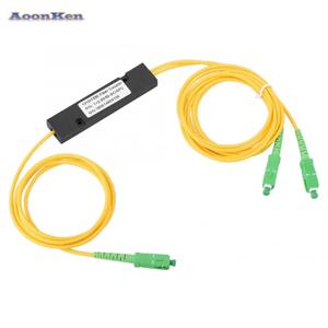 PLC 스플리터 SC APC 1X2 PLC 단일 모드 광섬유 스플리터 SC/APC PCL 스플리터 컴퓨터 케이블 슬리브, 로트당 10 개