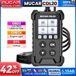 MUCAR CDL20 OBD2 자동차 스캔 도구, 자동차 코드 리더, 자동 스캐너, 엔진 점검, PK ELM327 평생 무료