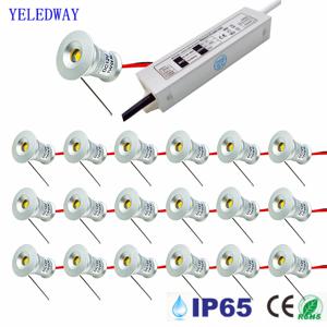 미니 통 LED 12V 15mm 최근 작은 스포트 라이트 천장 주방 계단 야외 IP65 1W 스포트라이트 변압기 110-220V