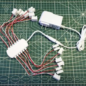 모델 Led 조명 램프/철도/철도/기차 레이아웃 용 6/12 포트 전원 출력이있는 DC에 3V/12V 어댑터 전원 공급 장치 AC 스위치
