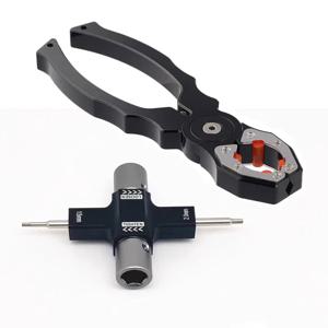 편도 베어링 도구가 내장된 M5 쿼드 렌치 RC FPV 드론용 1.5mm/2mm 스크루드라이버 릴리스 프로펠러 브러시리스 모터