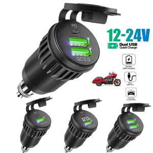 오토바이 퀵차지 3.0 3 USB 타입 C DIN 충전기 플러그 시거잭 어댑터 BMW F 900 XR R 850GS 750 GS R1250GS 용