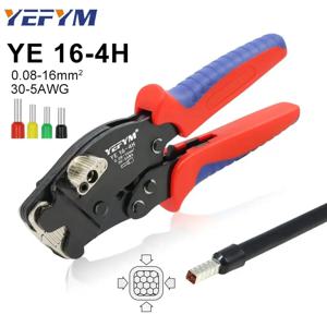 SJ-305C 와이어 페룰 압착 공구 관형 단자 0.08-16mm²/30-5AWG 크림퍼 플라이어 전기 클램프를 제어하기 위한 조정 노브