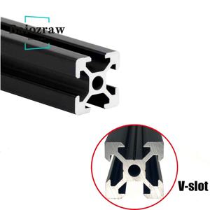 1PCS 검정색 100-800mm 2020 V 슬롯 3D 프린터 용 알루미늄 프로파일 압출 CNC 조각 기계 슈팅 트랙 목공 DIY