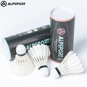 Alpsport 303 3/6/9 조각 배드민턴 튜브 Training 화이트 구스 페더 배드민턴 배드민턴 클럽 아웃도어 스포츠 장비 배드민턴