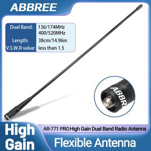 ABBREE AR-771 PRO SMA-여성형 VHF UHF 듀얼 밴드 안테나 (워키토키 바오펑 UV-5R UV-21 k6 콴셩 UV K5 (8) 햄 라디오용)