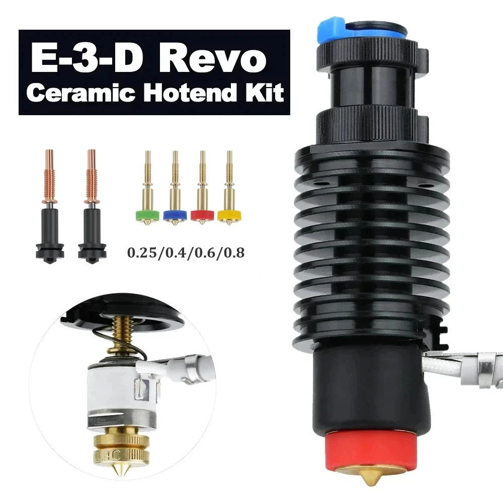 E3D Revo 세라믹 핫엔드 키트 신속한 변경을 위한 고속 가열 히터 코어 E-3-D REVO H2 V2S Ender 3,Pro,V2,Voron 핫 엔드