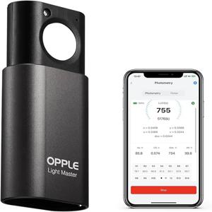 Light Master 4 OPPLE 디지털 조명 럭스 미터 조도계 모션 센서 APP CCT CRI R1-R14 깜박임 DUV 측정 충전식