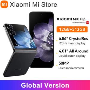 글로벌 버전 샤오미 MIX 플립 라이카 50MP 카메라 4780mAh 67W 12GB 512GB 스냅드래곤 8 Gen 3 하이퍼 차저 6.86인치 120Hz 디스플레이