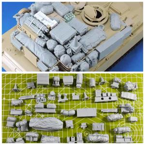정밀 1/35 캐스팅 레진 몰드 M1A1-M1A2 패키지(차량 포함) 축적 장면 모델 장난감용 도색되지 않음